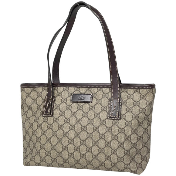 GUCCI Handbags - Gucci GG pattern tote bag, coated canvas, beige/brown, 211138, women's.